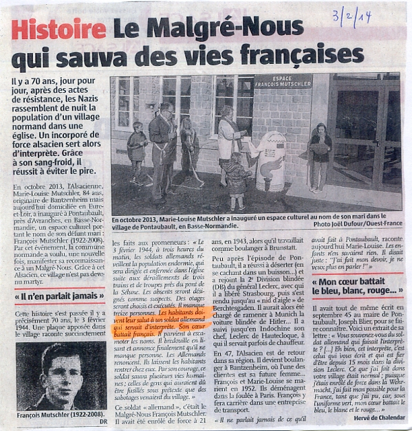 L'Alsace du 3.2.2014