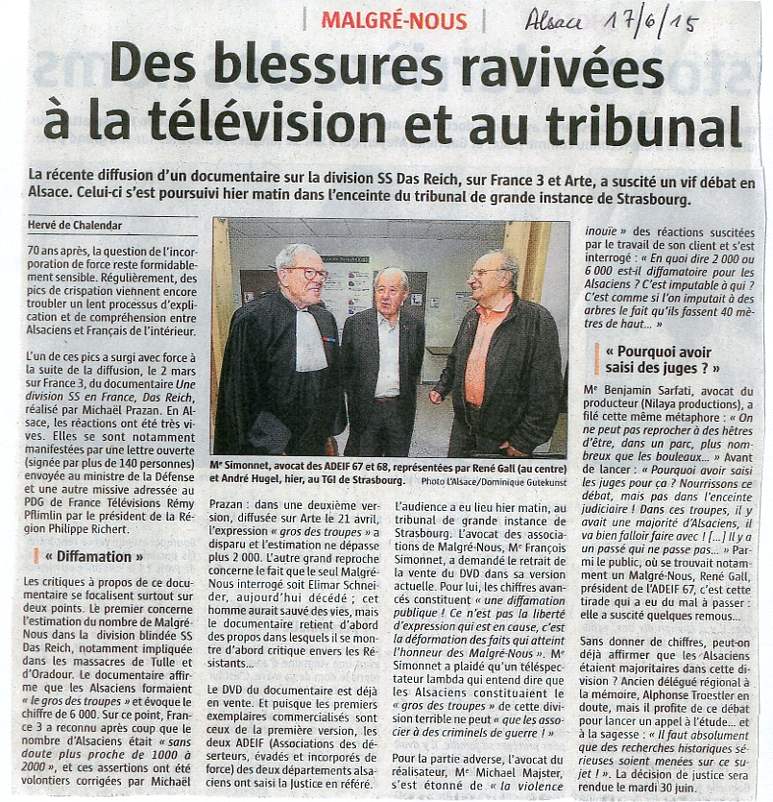 L'Alsace 17.6.15