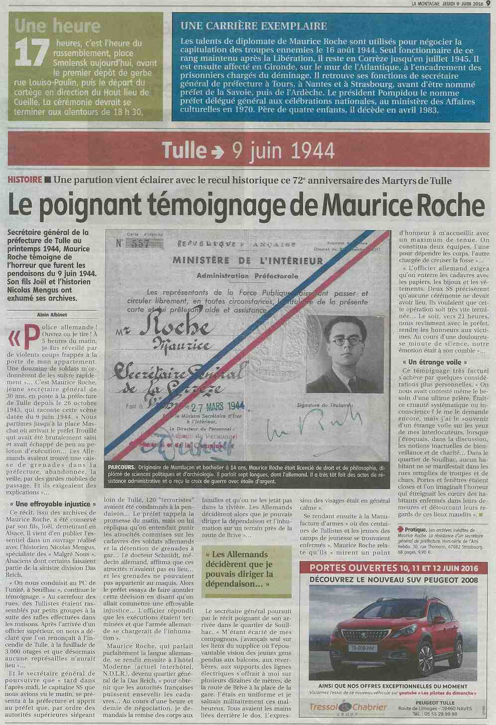 La Montagne - Tulle du 9.6.16